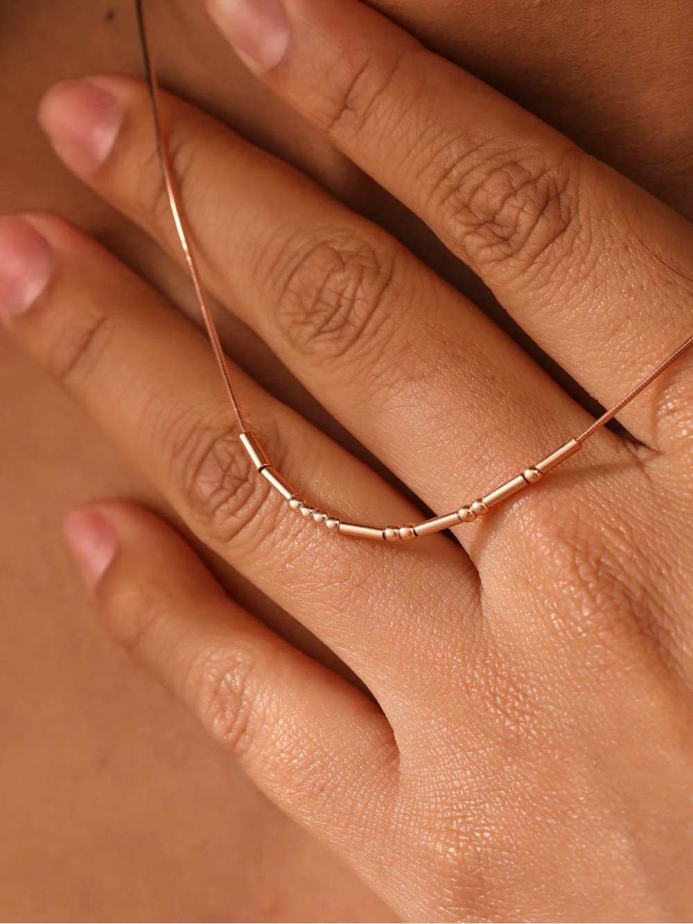 Sterling Silver Morse Code Necklace - Sterling Silver “Serenity”